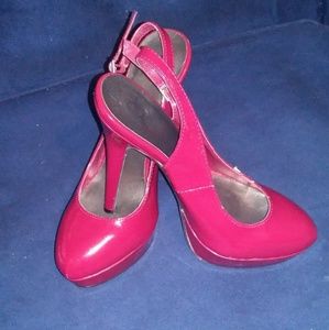 Red 3" sling backs